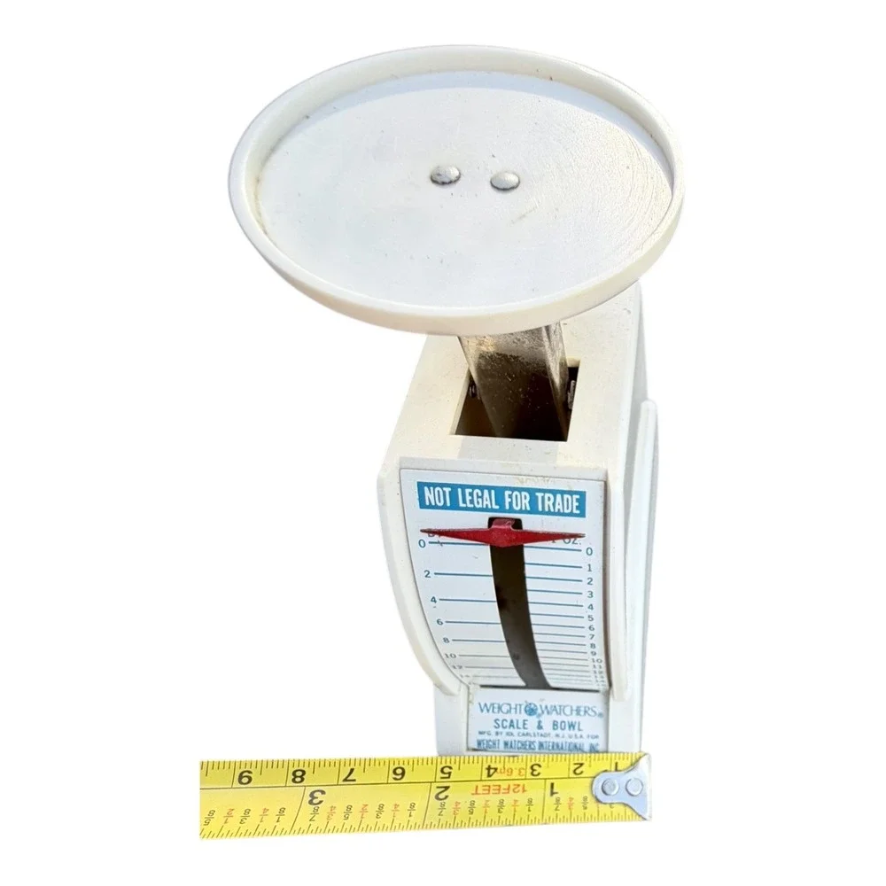 Weight Watchers‎ Scale White Plastic Vintage Food Portion Kitchen Scale